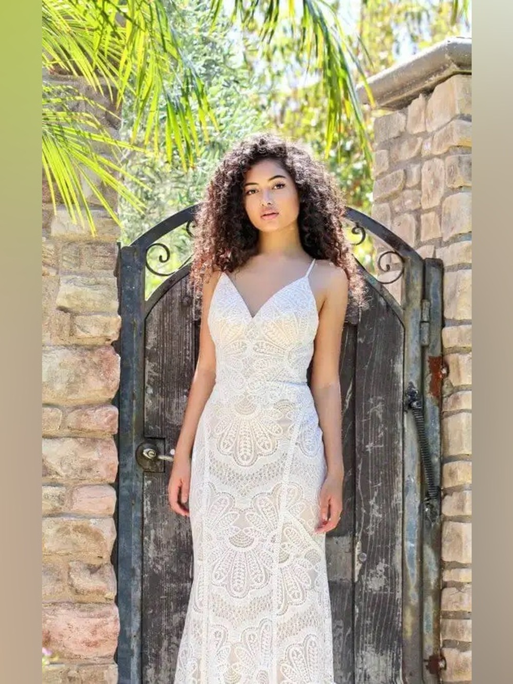 All Who Wonder Ryder Simple Lace Boho Wedding Dress With Vintage Details - Picture 3 of 15